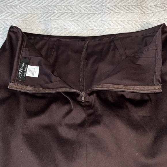 Alanni by Donny Brook Skirt Skort in Brown with Pink Grosgrain Ribbon Trim 8 - Picture 3 of 8